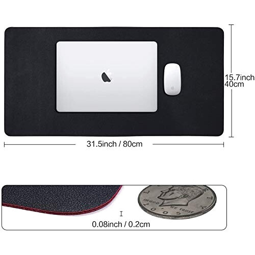 Tapis de souris rouge 80x44.5 cm variant 2 