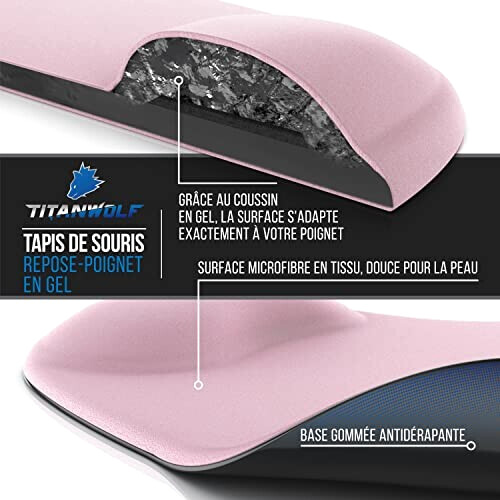 Tapis de souris rose 230x200 mm variant 1 