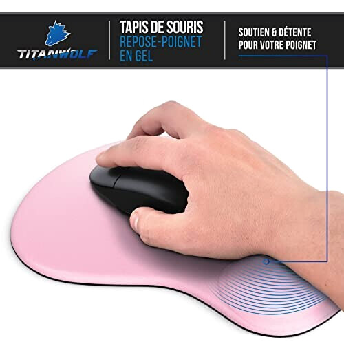 Tapis de souris rose 230x200 mm variant 2 