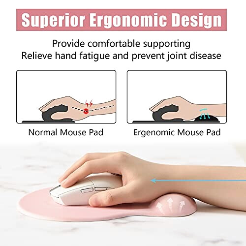 Tapis de souris rose 22.1x18.3 cm variant 0 