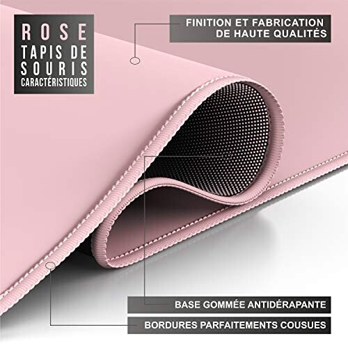 Tapis de souris rose XXL LED 90x40 cm variant 1 