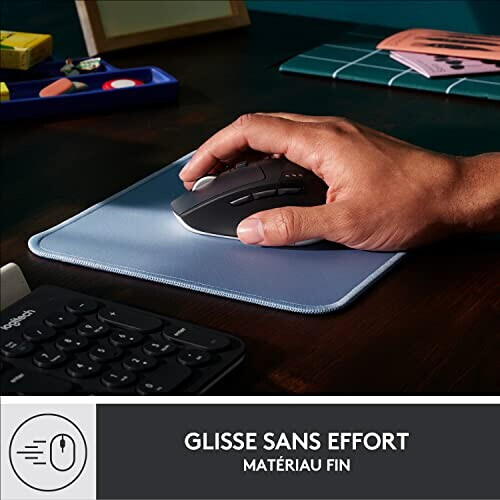 Tapis de souris bleu variant 0 