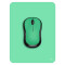 Tapis de souris vert 20x15 cm - miniature