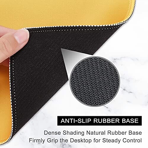 Tapis de souris jaune abricot 25.4x21.4 cm variant 2 