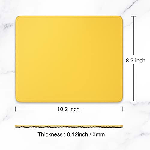 Tapis de souris jaune abricot 25.4x21.4 cm variant 4 