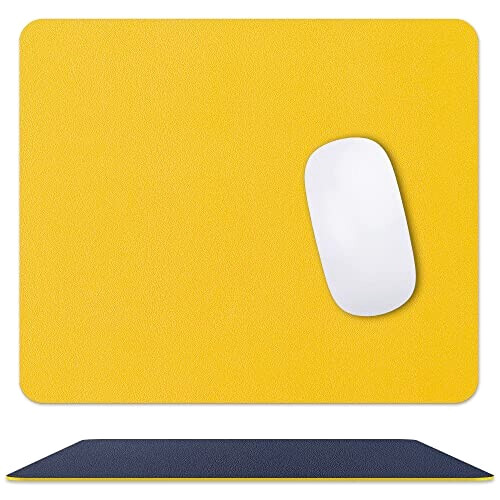 Tapis de souris jaune + bleu marine