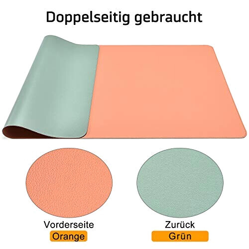 Tapis de souris orange /vert 60 x 35 80x40 cm variant 1 