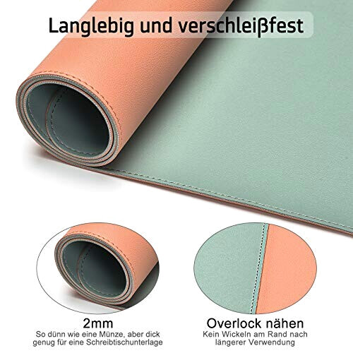 Tapis de souris orange /vert 60 x 35 80x40 cm variant 2 