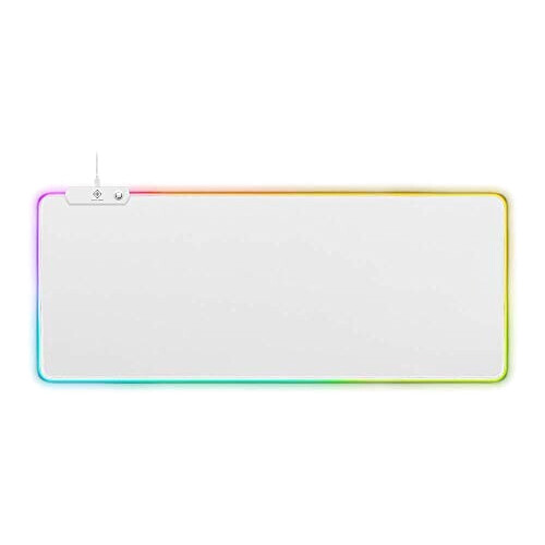 Tapis de souris blanc XXL LED 90x36 cm