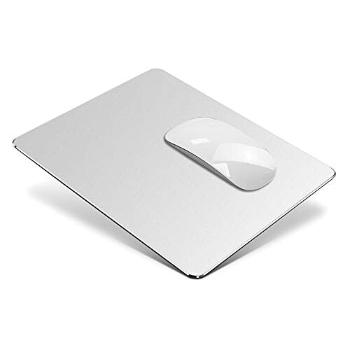 Tapis de souris blanc argent 23x18 cm