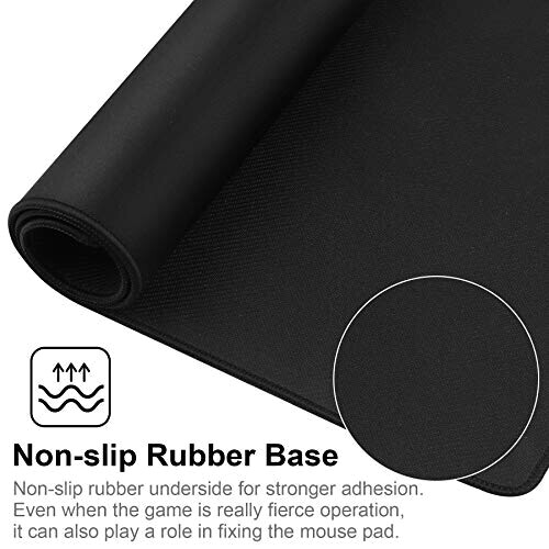 Tapis de souris noir noirfr 70x30 cm variant 1 