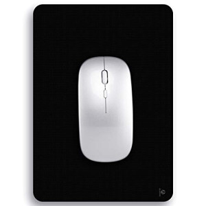 Tapis de souris noir 20x15 cm