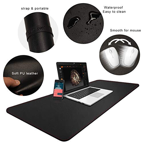 Tapis de souris noir XXL 110x50 cm variant 1 