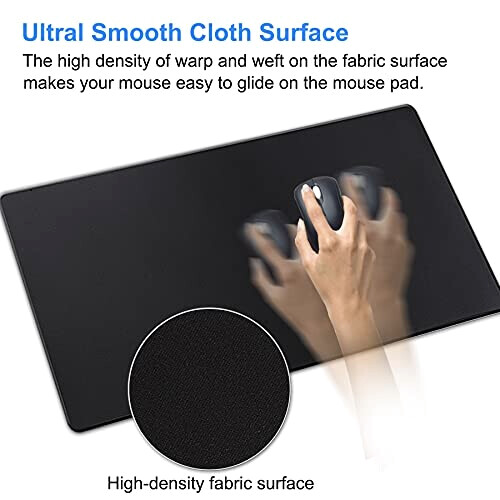 Tapis de souris noir XXL 70x30 cm variant 1 