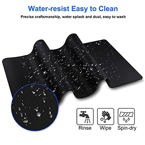 Tapis de souris noir XXL 70x30 cm variant 4 