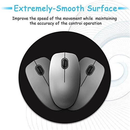 Tapis de souris noir 22.0x22.0 cm variant 3 