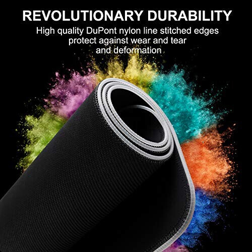 Tapis de souris noir rgb 800 x 300 LED 800x300 mm variant 4 