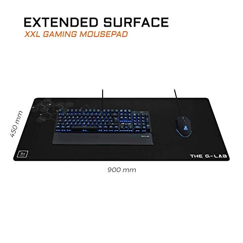Tapis de souris noir no couleur XXL 900x450 mm variant 1 