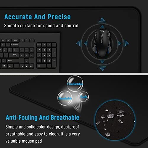 Tapis de souris noir XXL 900x400 mm variant 3 