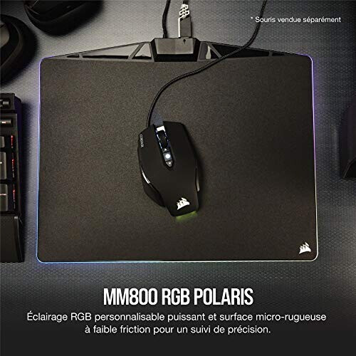 Tapis de souris noir rigide LED 350x260 mm variant 0 