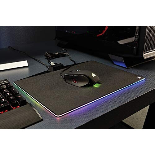 Tapis de souris noir rigide LED 350x260 mm variant 7 