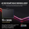 Tapis de souris noir rigide LED 350x260 mm - miniature variant 2