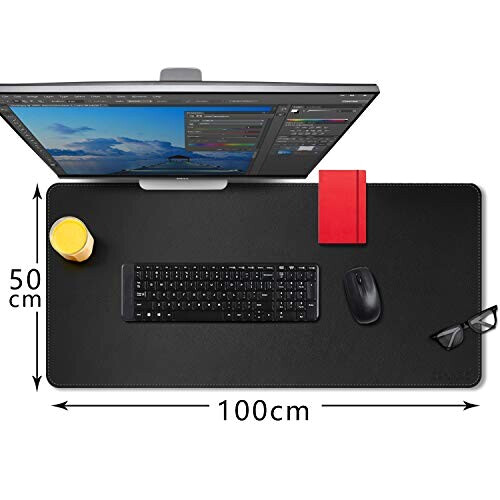 Tapis de souris noir 100 x 50 100x50 cm variant 0 