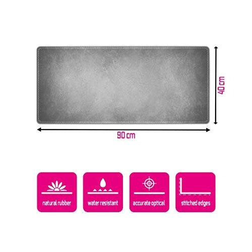 Tapis de souris gris XXL 90x40 cm variant 1 