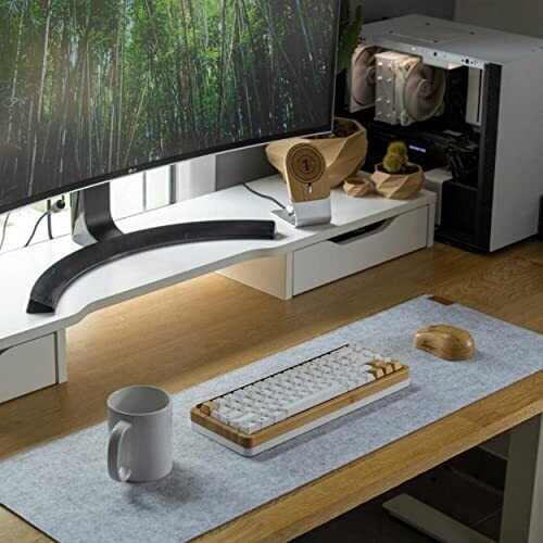 Tapis de souris gris light gris xl 90x30 cm variant 4 