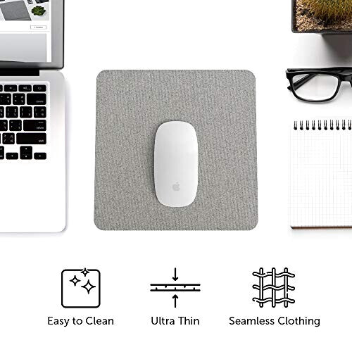 Tapis de souris gris clair 22x22 cm variant 1 