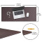 Tapis de souris marron 100 x 40 100x40 cm - miniature variant 1