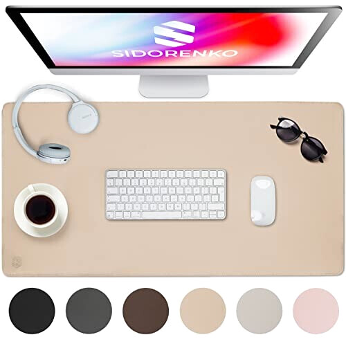 Tapis de souris beige XXL 80x40 cm